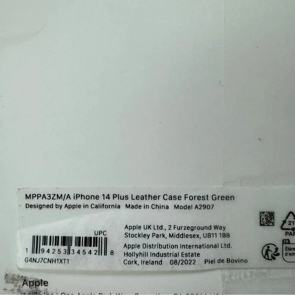 iPhone 14 Plus leather case Forest Green